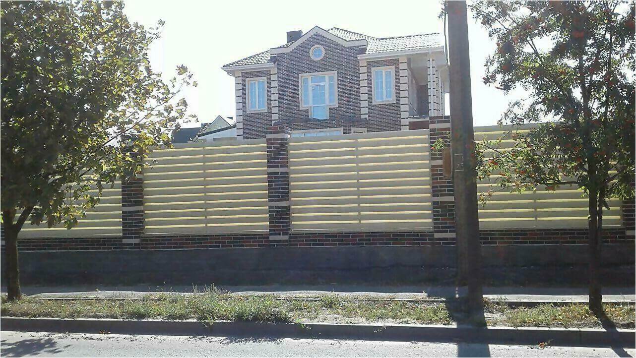 Забор из штакетника 115м фото2 в Бежецке