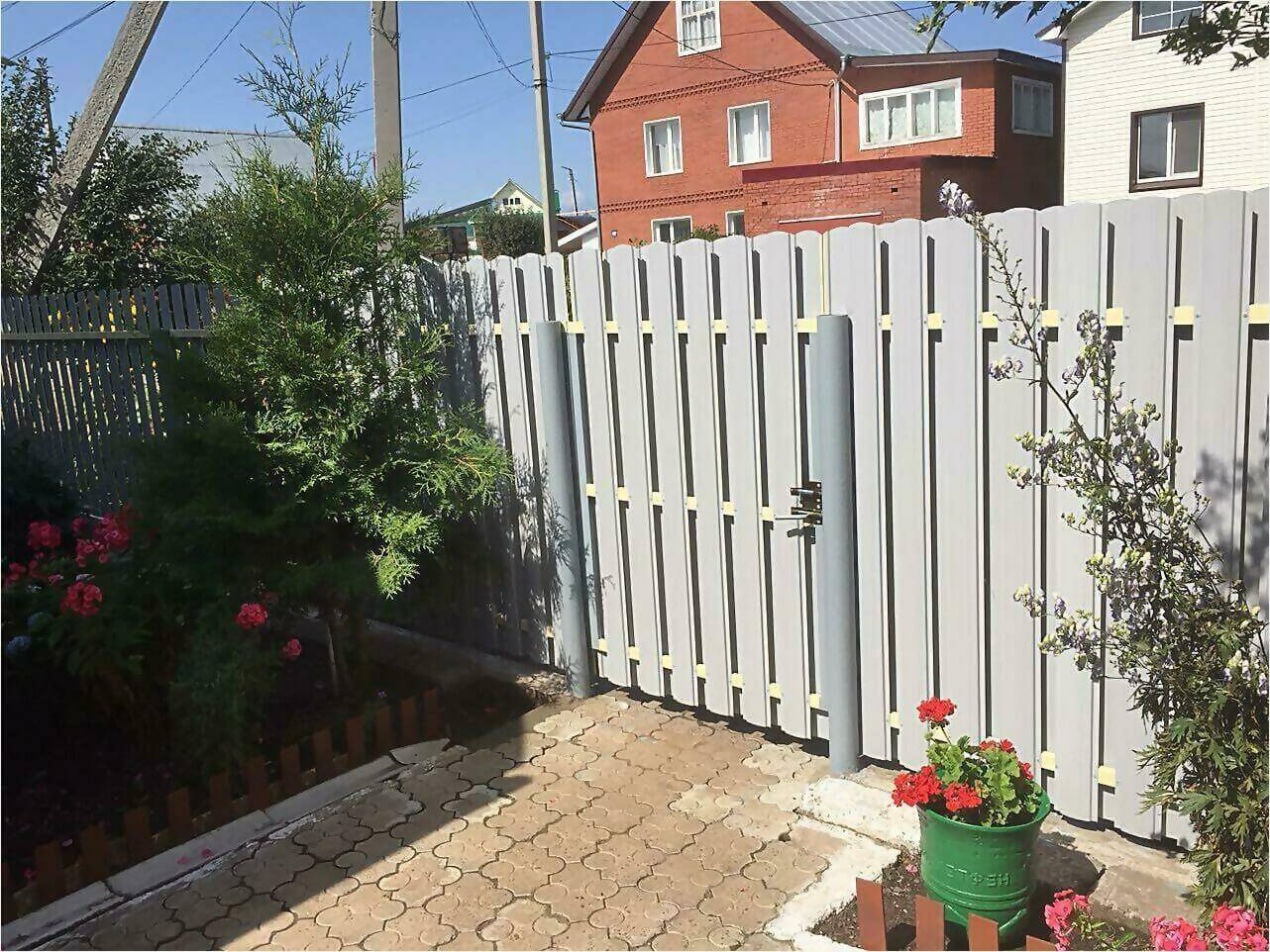Забор из штакетника 65м фото4 в Бежецке