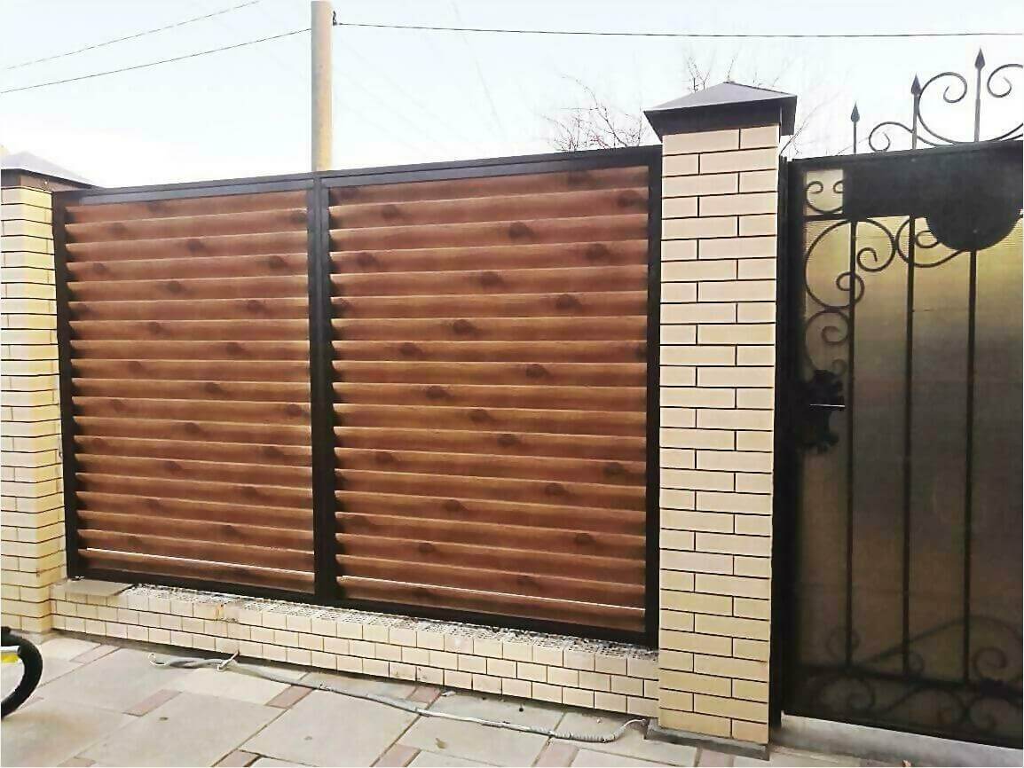 Забор жалюзи 50м светлое дерево фото8 в Бежецке