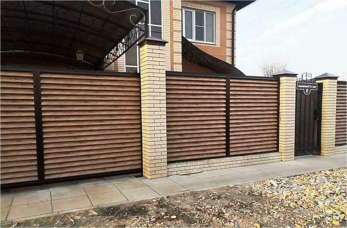 Забор жалюзи 50м светлое дерево фото5 в Бежецке
