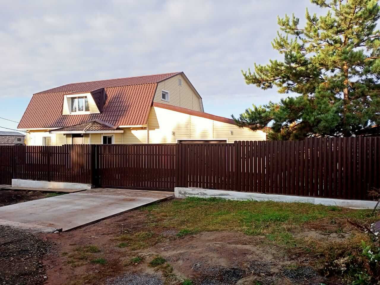 забор из штакетника шоколад фото2 в Бежецке
