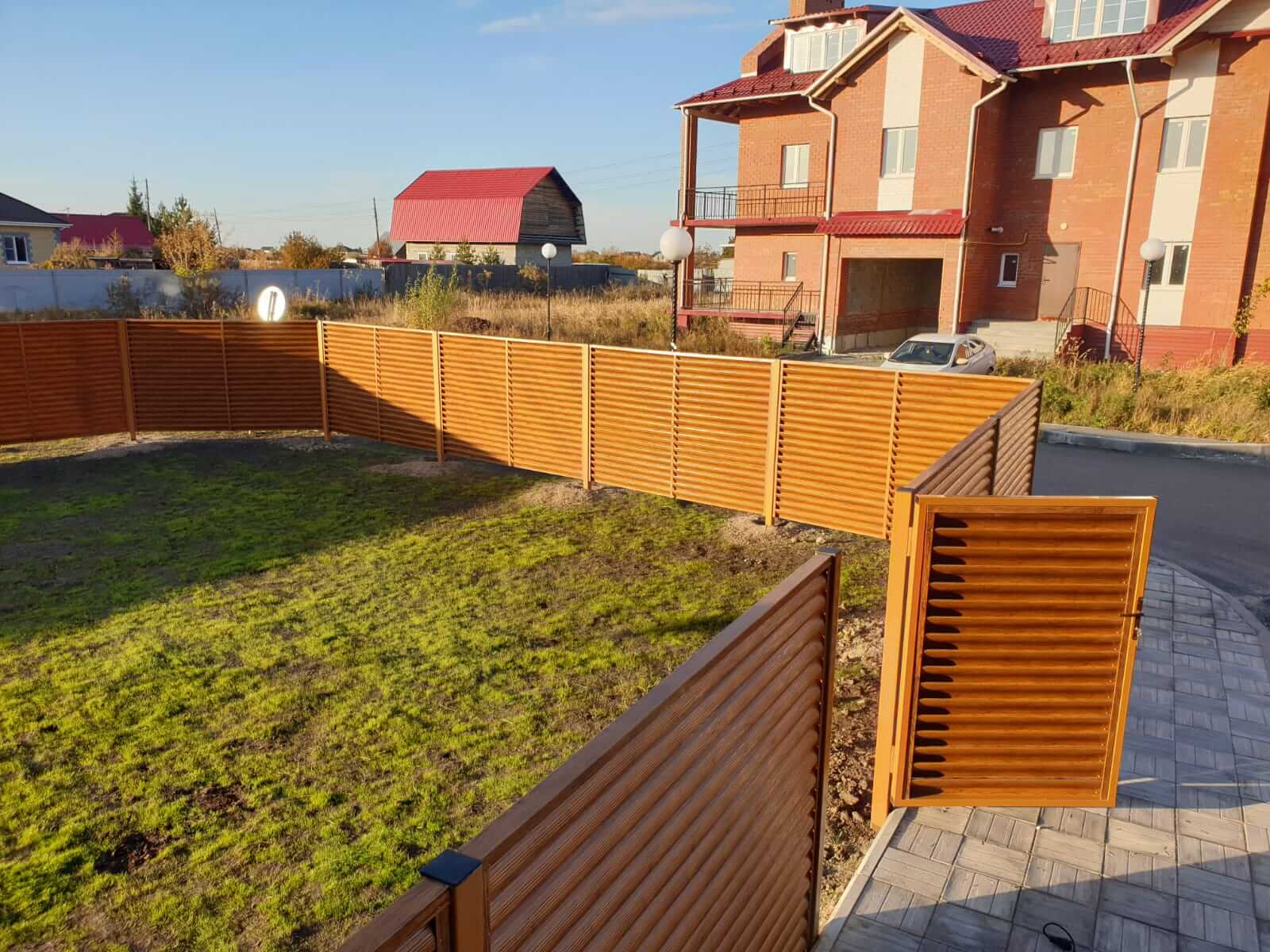Забор-жалюзи 90м Орех фото10 в Бежецке