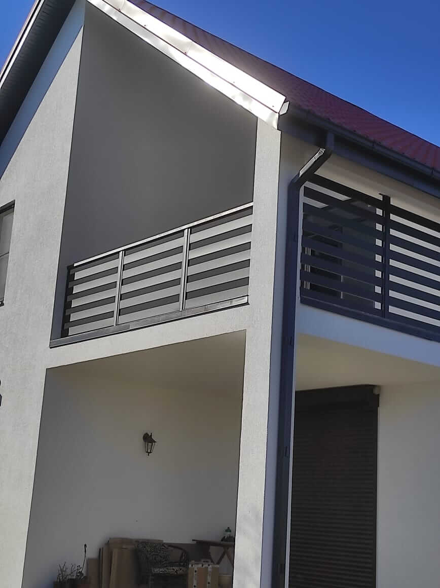 Ограждение балконов из металлопланкена RAL8019/8019 Темный Шоколад МАТТЕ двусторонний фото5 в Бежецке