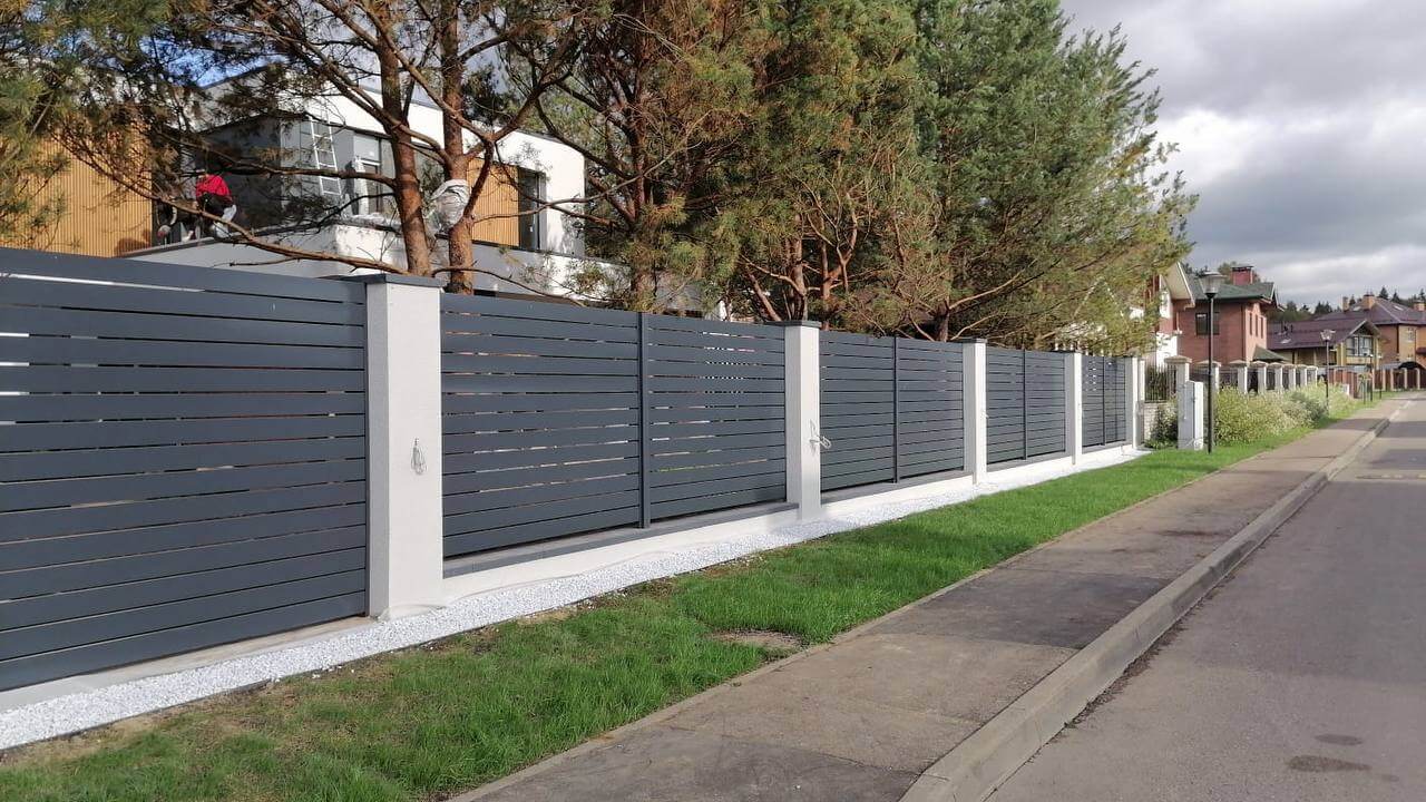 Забор-ранчо из металлопланкена 36м RAL7024 Серый Графит в Бежецке