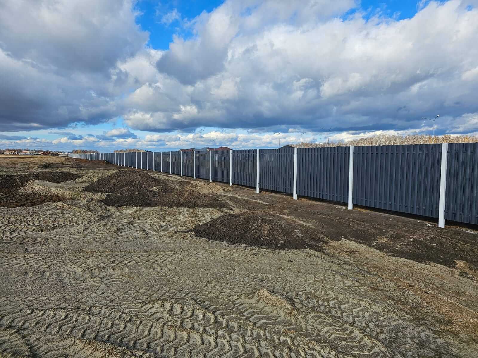 Забор из евроштакетника 234м RAL7024/7024 Серый Графит двусторонний фото 8 в Бежецке