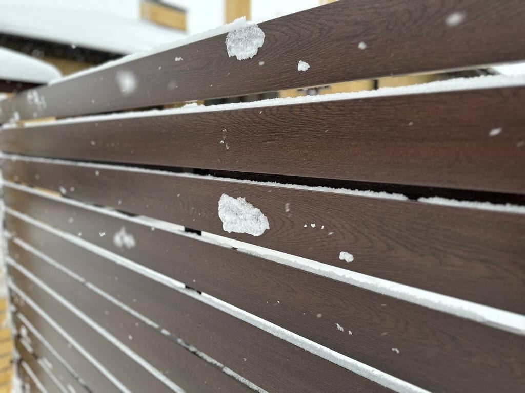 Забор-ранчо из металлопланкена 34м Мореный Дуб Printech фото 2 в Бежецке