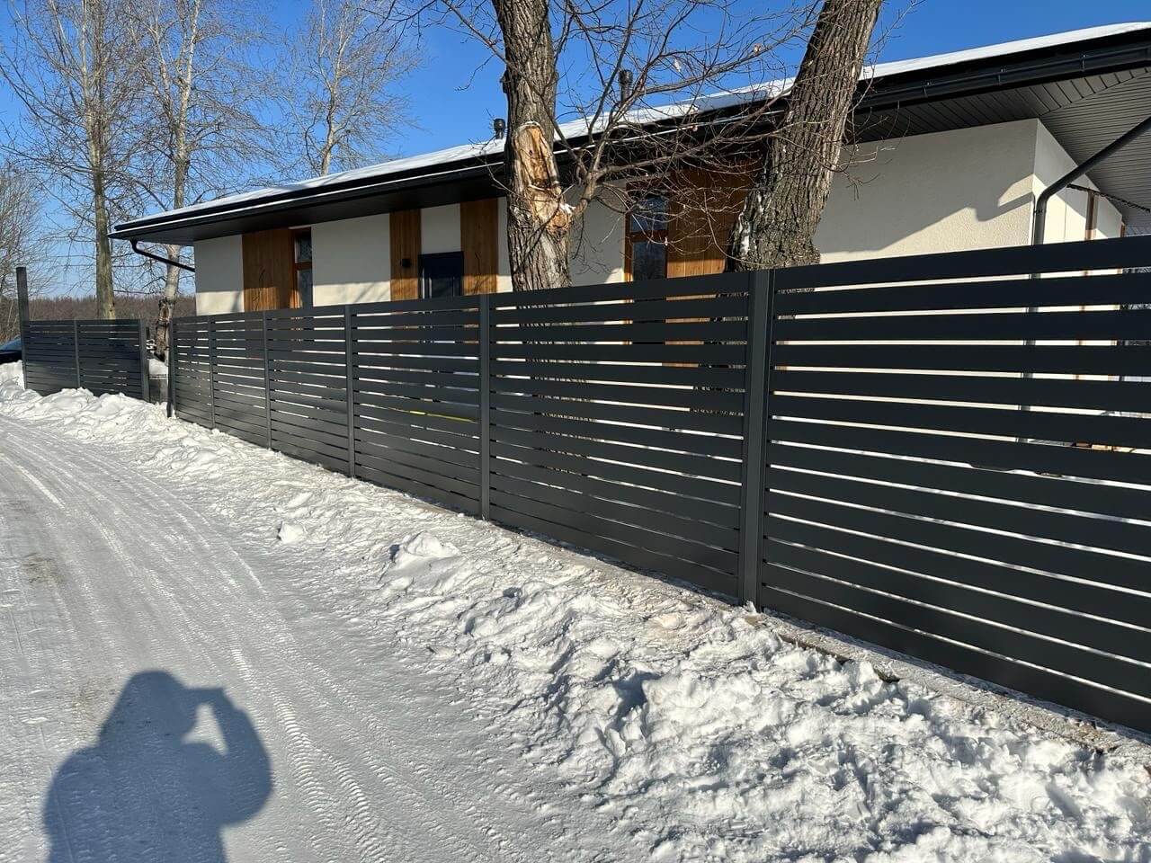 Забор-ранчо из металлопланкена 37м RAL7024 Серый Графит фото 1 в Бежецке