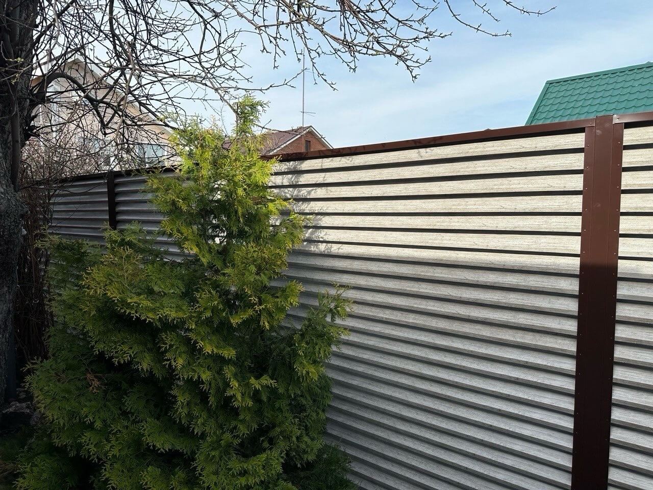 Забор-жалюзи из ламелей ЭКО-Z 32м Ясень Printech фото 1 в Бежецке