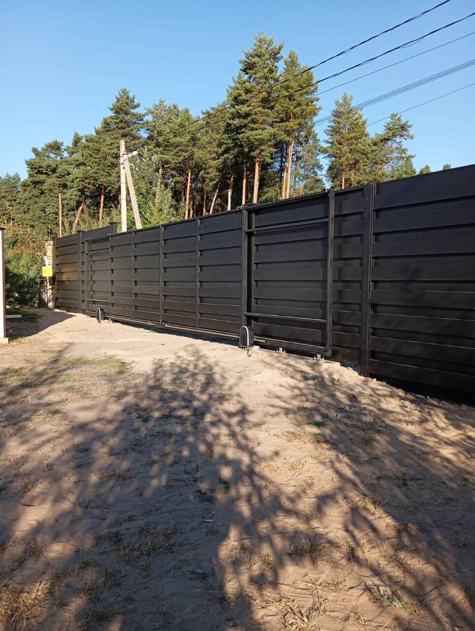 Забор-ранчо из металлопланкена 37м RAL9005 Черный МАТТЕ фото 2 в Бежецке