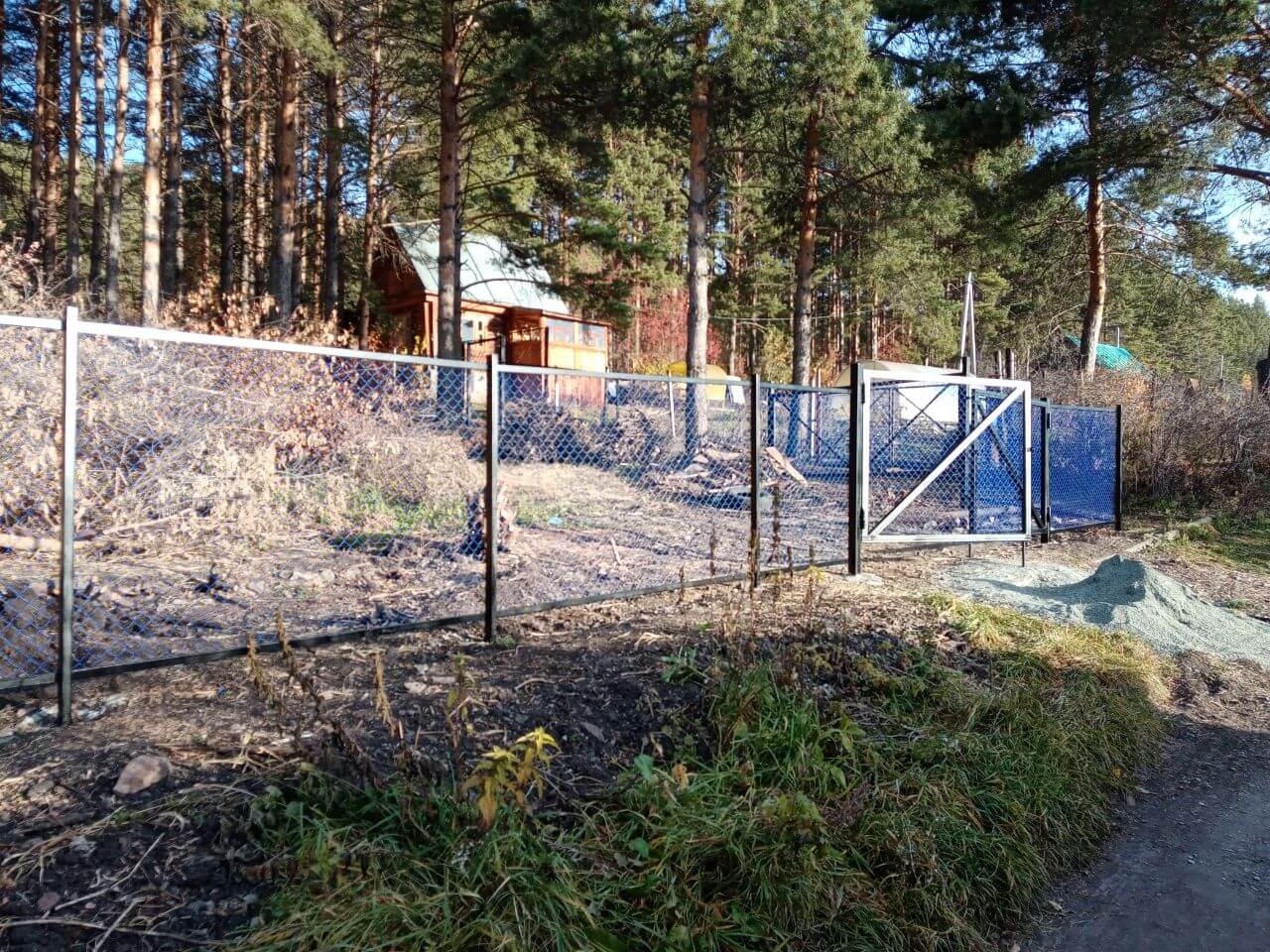 Забор из сетки рабица 76м с полимерным покрытием фото 8 в Бежецке