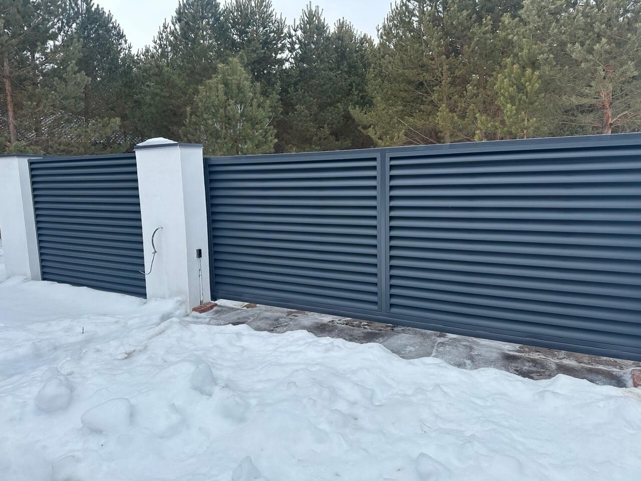 Забор-жалюзи 76м RAL7024/7024 Серый Графит двусторонний МАТТЕ в Бежецке