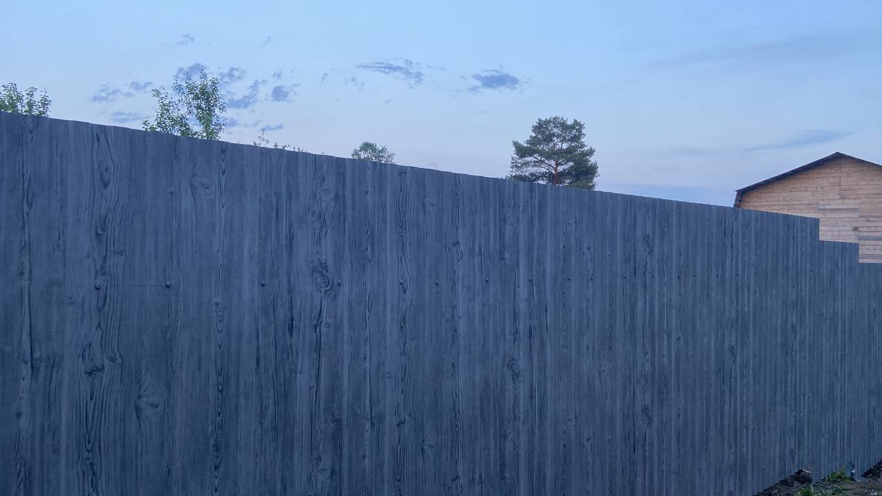 Забор из профнастила НС-10 42м Светлая Береза SteelArt фото 4 в Бежецке
