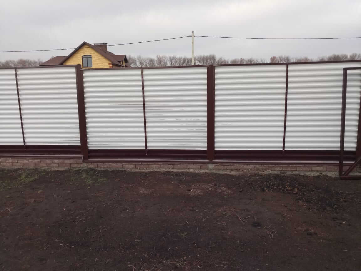 Забор-жалюзи 22м RAL9003/9003 Белый двусторонний фото 1 в Бежецке